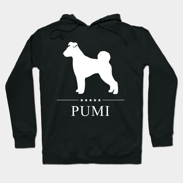 Pumi Dog White Silhouette Hoodie by millersye